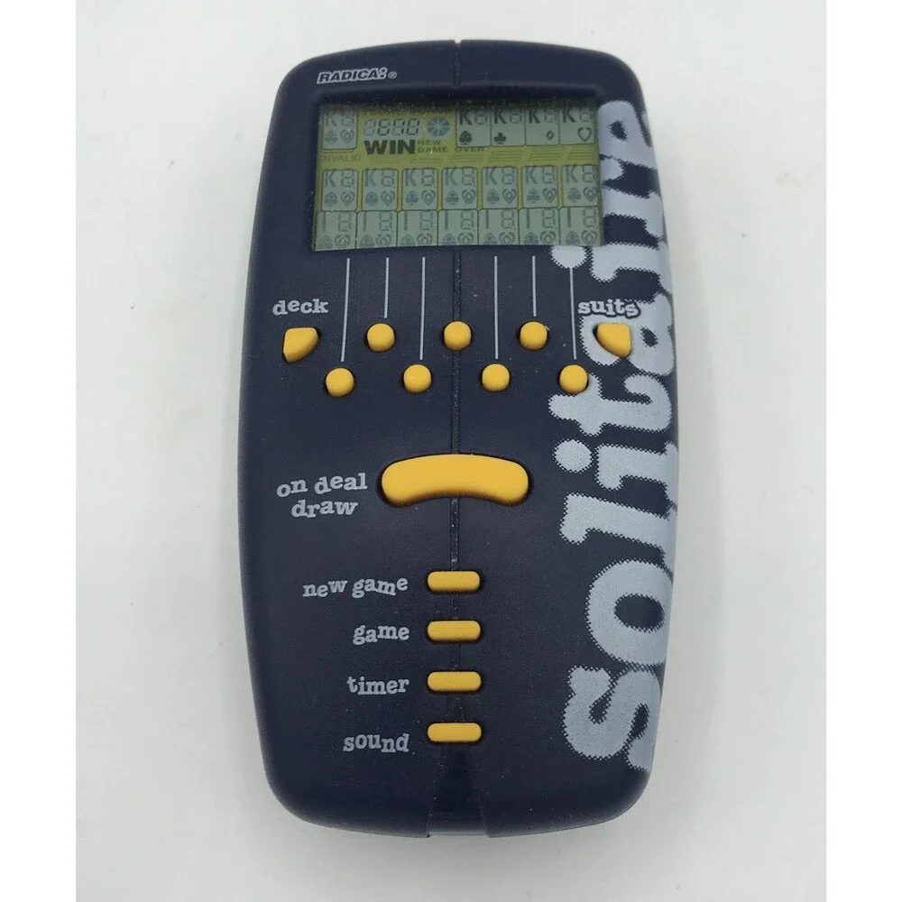 Solitaire Electronic Handheld Solitaire Game by Radica 1998 Tested & Works Blue